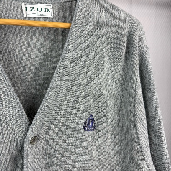 Vintage IZOD Gray Men's Sweater size Large - Picture 3 of 6